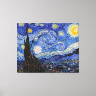 A Starry Night: Saint Remy by Vincent Van Gogh Canvas Print