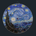 A Starry Night: Saint Remy by Vincent Van Gogh Dartboard<br><div class="desc">The year is 1889. Vincent Van Gogh is a patient at the Saint-Paul-de-Mausole asylum in Saint-Rémy-de-Provence, France. He is suffering from mental illness, and his doctors have advised him to stay indoors and avoid painting. But Van Gogh cannot resist the urge to create, and he spends his days painting the...</div>