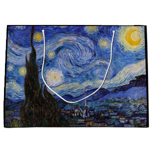 A Starry Night: Saint Remy by Vincent Van Gogh Large Gift Bag