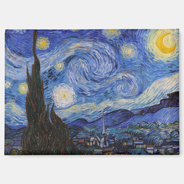 A Starry Night: Saint Remy by Vincent Van Gogh Magnet (Front)