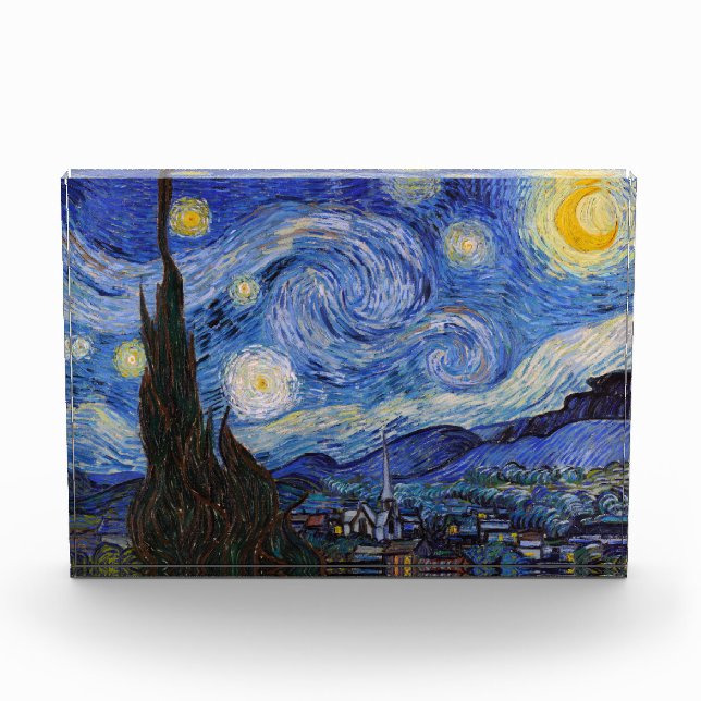 A Starry Night: Saint Remy by Vincent Van Gogh Photo Block (Front)
