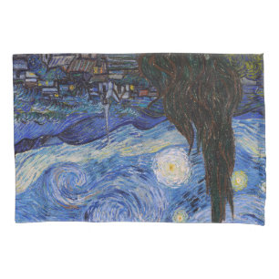 A Starry Night: Saint Remy by Vincent Van Gogh Pillowcase