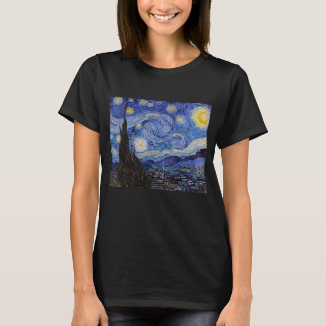 A Starry Night: Saint Remy by Vincent Van Gogh T-Shirt (Front)