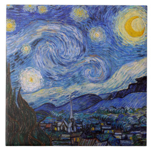A Starry Night: Saint Remy by Vincent Van Gogh Tile