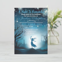 A Starry Night Sweet 16 Invitation