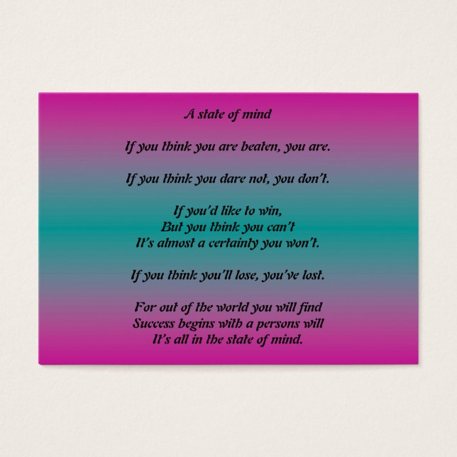 A State of Mind (Front)