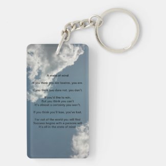 A State of Mind Poem keychain