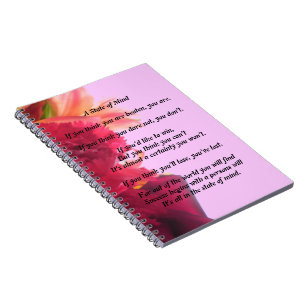 A State of Mind Poem Note Book Journal