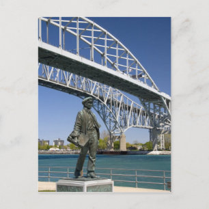 A statue of Thomas Edison by local artist Mino Postcard