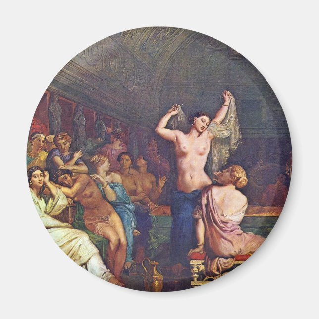 A Steam Bath Details By Chassériau Théodore Magnet (Front)