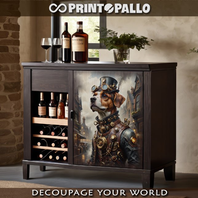 A steampunk beagle dog in a victorian London city  Tissue Paper (Creator Uploaded)