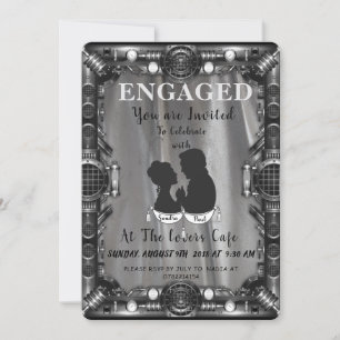 A STEAMPUNK Engagement Invitation