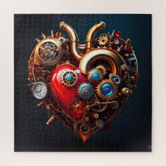 A steampunk heart jigsaw puzzle