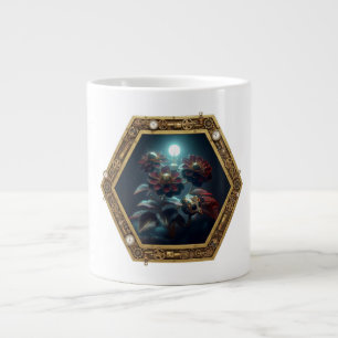A Steampunk Hummingbird In A Steampunk Frame Large Coffee Mug