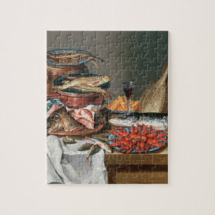 A Still Life of a Fish, Trout and Baby Lobsters, 1 Jigsaw Puzzle