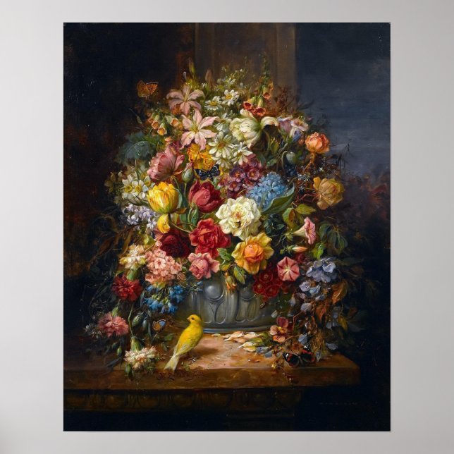 A Still Life of Flowers by Hans Zatzka - poster (Front)