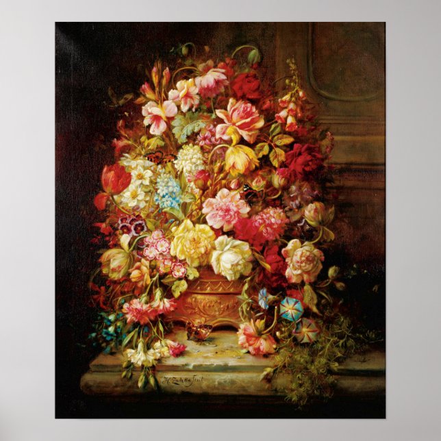 A Still Life with Flowers by Hans Zatzka - poster (Front)