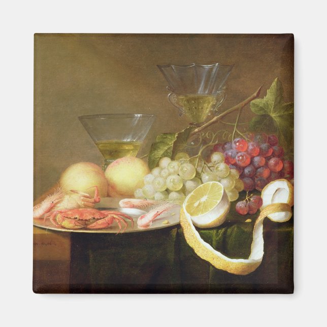 A still life with glasses magnet (Front)