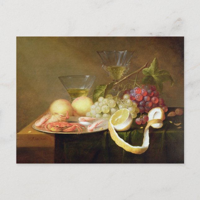 A still life with glasses postcard (Front)