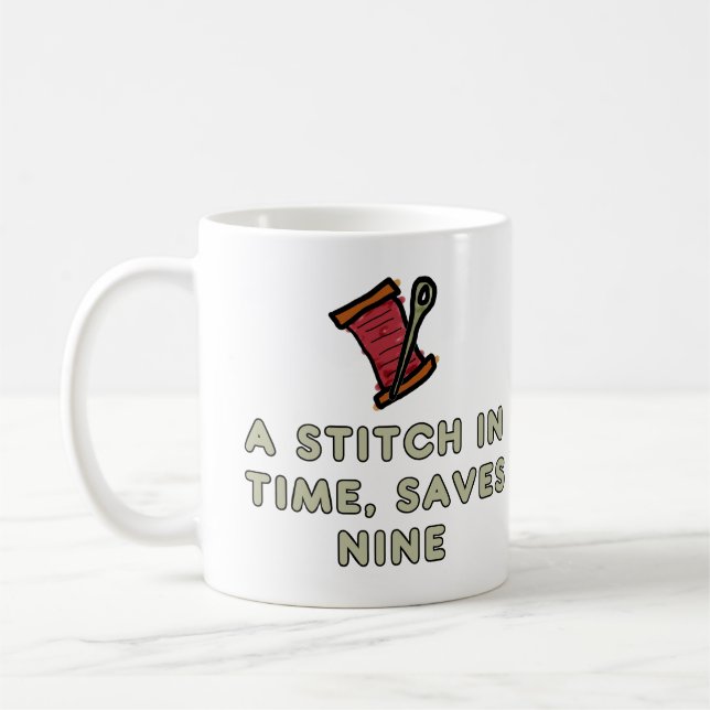 A Stitch In Time Coffee Mug (Left)