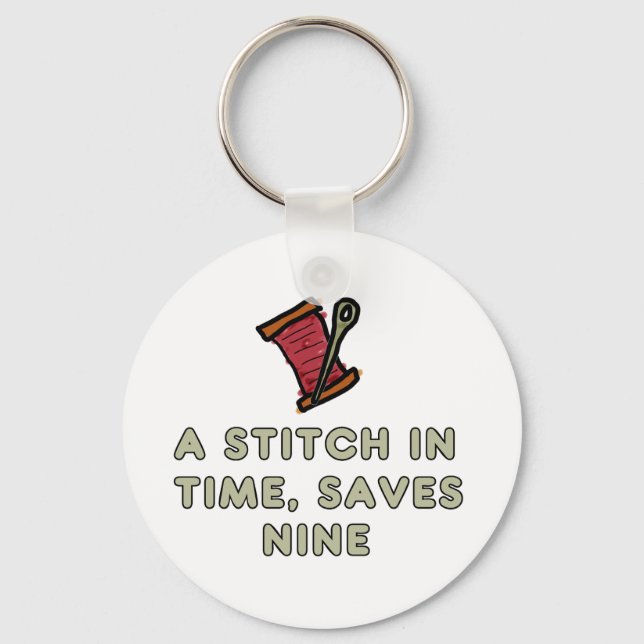 A Stitch In Time Key Ring (Front)