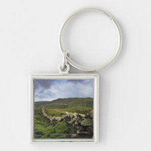 A Stone Fence Through Fields Key Ring