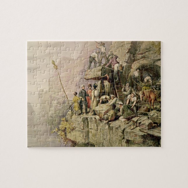 A Stone Quarry, 1833 (colour litho) Jigsaw Puzzle (Horizontal)