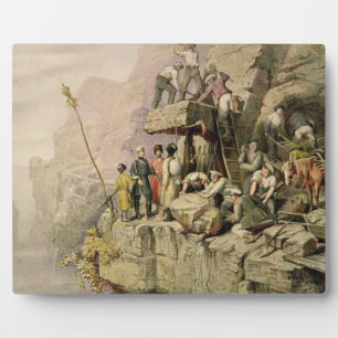 A Stone Quarry, 1833 (colour litho) Plaque
