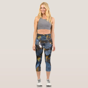 A stone wall built in Croatian style  Capri Leggings