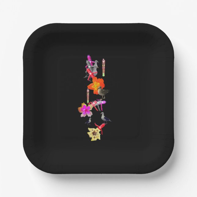 A Stopover in Paradise Paper Plate (Front)