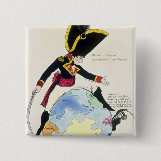 A Stoppage to a Stride over the Globe, 1803 15 Cm Square Badge (Front)