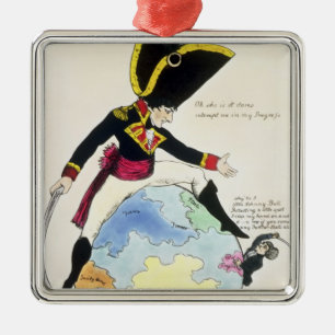 A Stoppage to a Stride over the Globe, 1803 Metal Tree Decoration