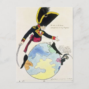 A Stoppage to a Stride over the Globe, 1803 Postcard