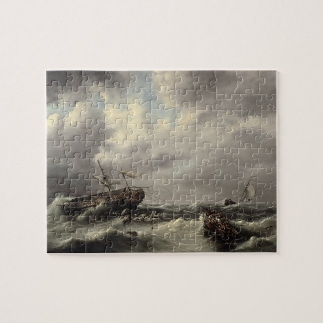 A Storm at Sea (oil on panel) Jigsaw Puzzle (Horizontal)