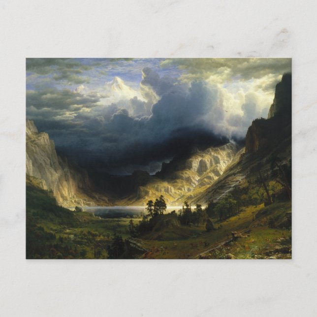 A Storm in the Rocky Mountains Bierstadt Postcard (Front)