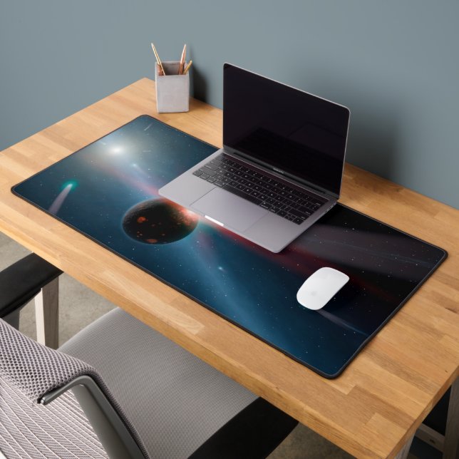 A Storm Of Comets In The Eta Corvi System. Desk Mat (Office 2)