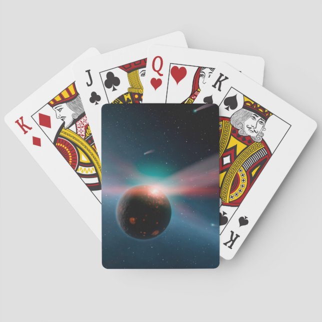 A Storm Of Comets In The Eta Corvi System. Playing Cards (Back)