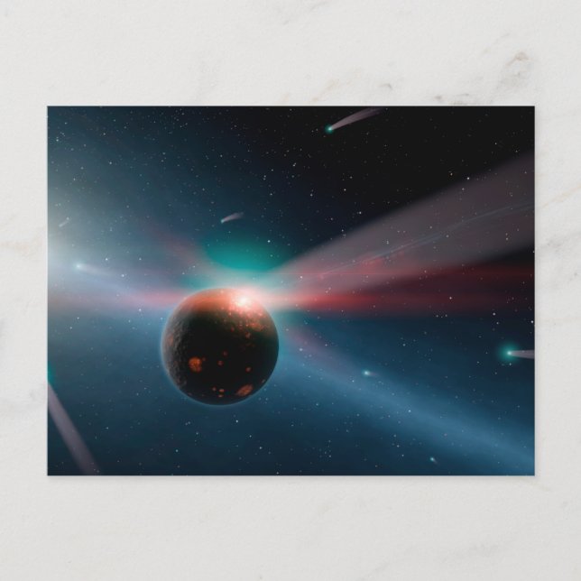 A Storm Of Comets In The Eta Corvi System. Postcard (Front)