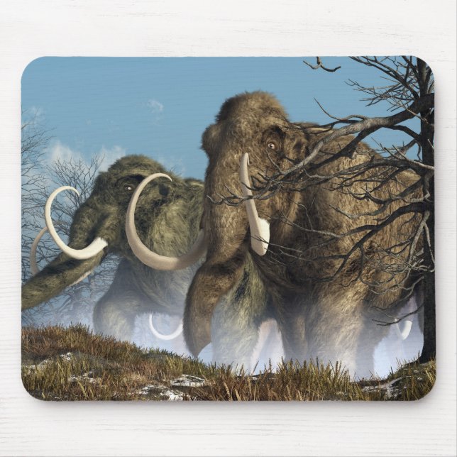 A Storm Of Mammoths Mouse Mat (Front)