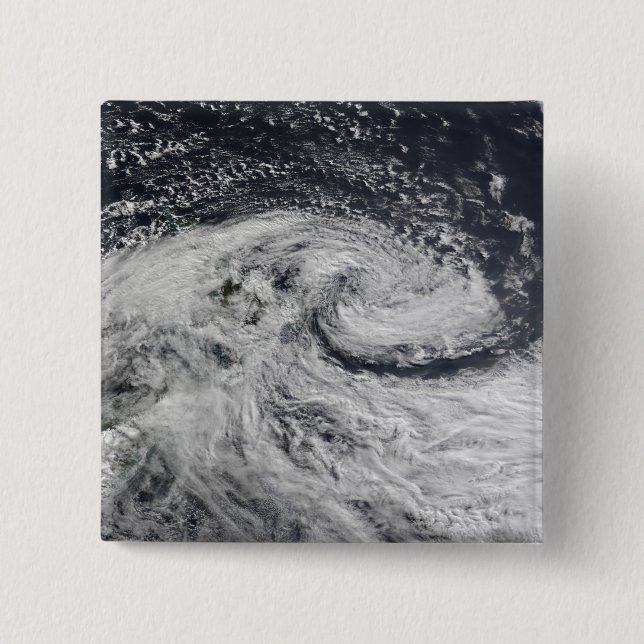 A storm over new Zealand 15 Cm Square Badge (Front)