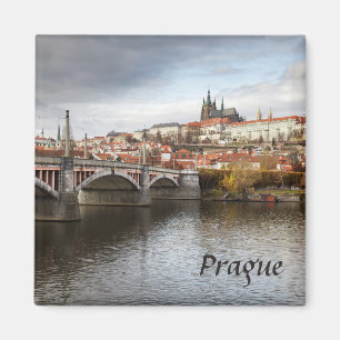 A stormy day in Prague souvenir photo Magnet
