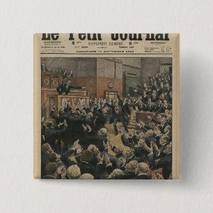 A stormy session at the Chamber of Deputies 15 Cm Square Badge