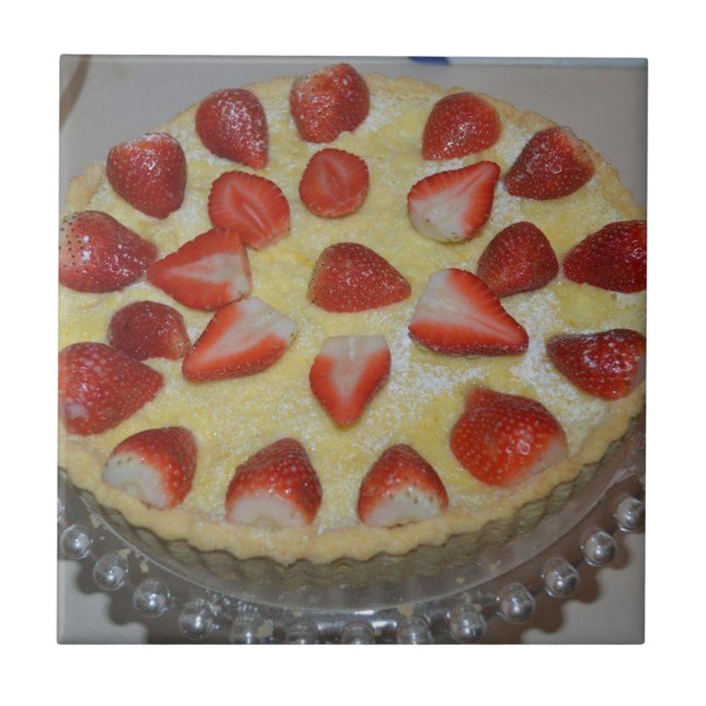 A strawberry cake tile (Front)