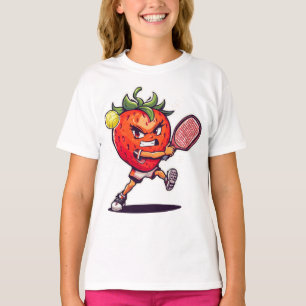 A strawberry playing pickleball. T-Shirt