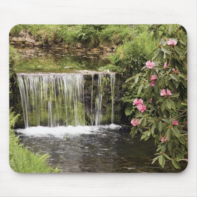 A Stream And Waterfall In Dartmoor National Park Mouse Mat (Front)
