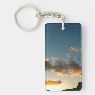 A street crowned with stars key ring