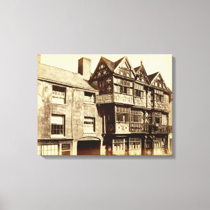 A Street in Ludlow (b/w photo) Canvas Print