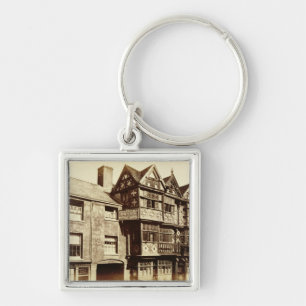 A Street in Ludlow (b/w photo) Key Ring