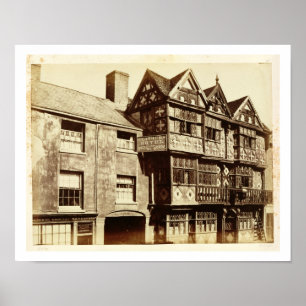 A Street in Ludlow (b/w photo) Poster