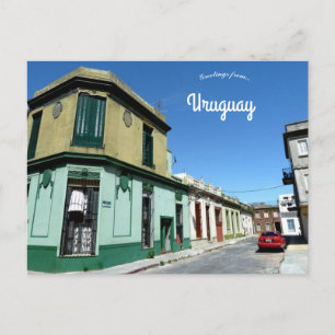 A Street in Montevideo Uruguay Postcard